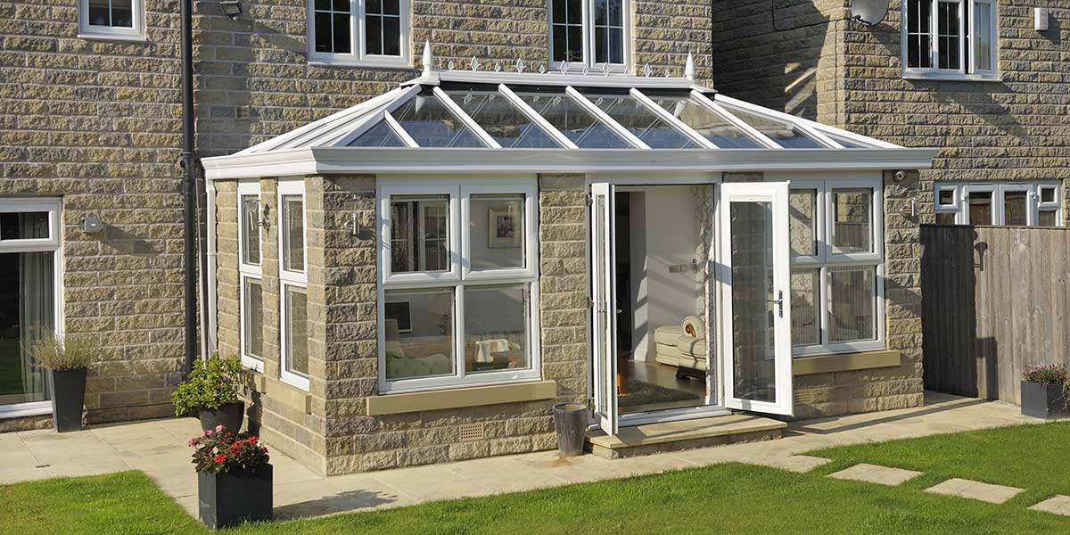 Livin Room Orangery with French Doors