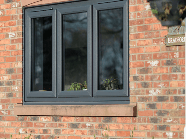Trickle vents in a 3 pane grey UPVCwindow