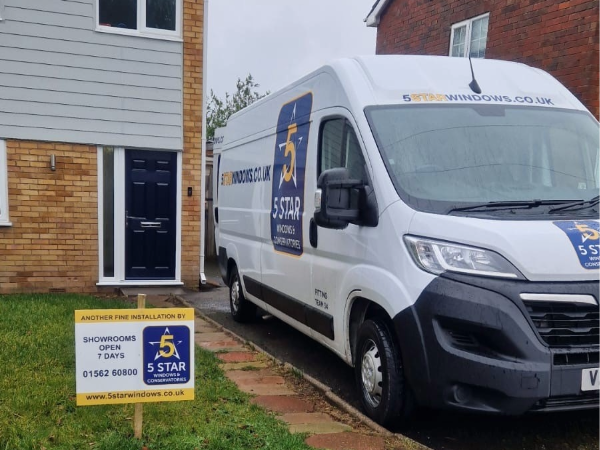 A 5 Star fitting team on site at a customers house