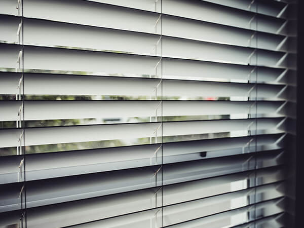 Closed venetian blinds