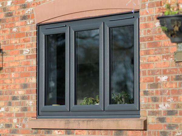 Grey casement windows