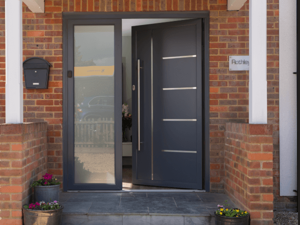 Origin Grey front door ajar