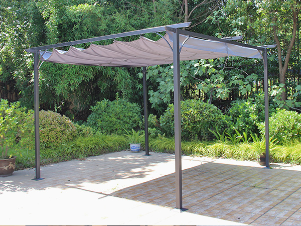 San Remo pergola sliding gazebo in grey