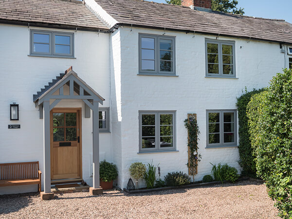 The exterior of a house