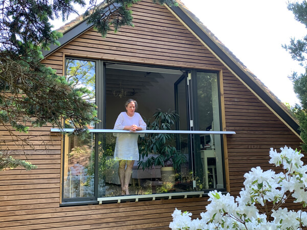 Juliet Balcony set onto a wide opening doors with side panel