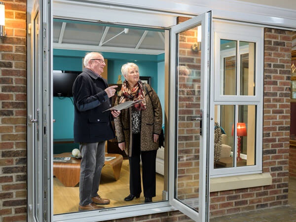 Couple visiting our new Telford 5 Star Showroom