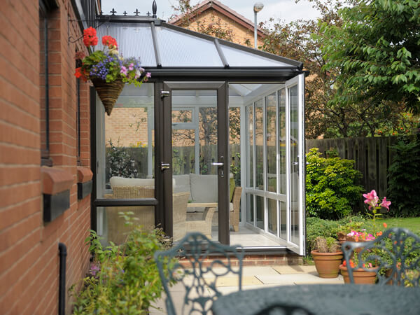 Bromyard Conservatories Small Black UPVC example